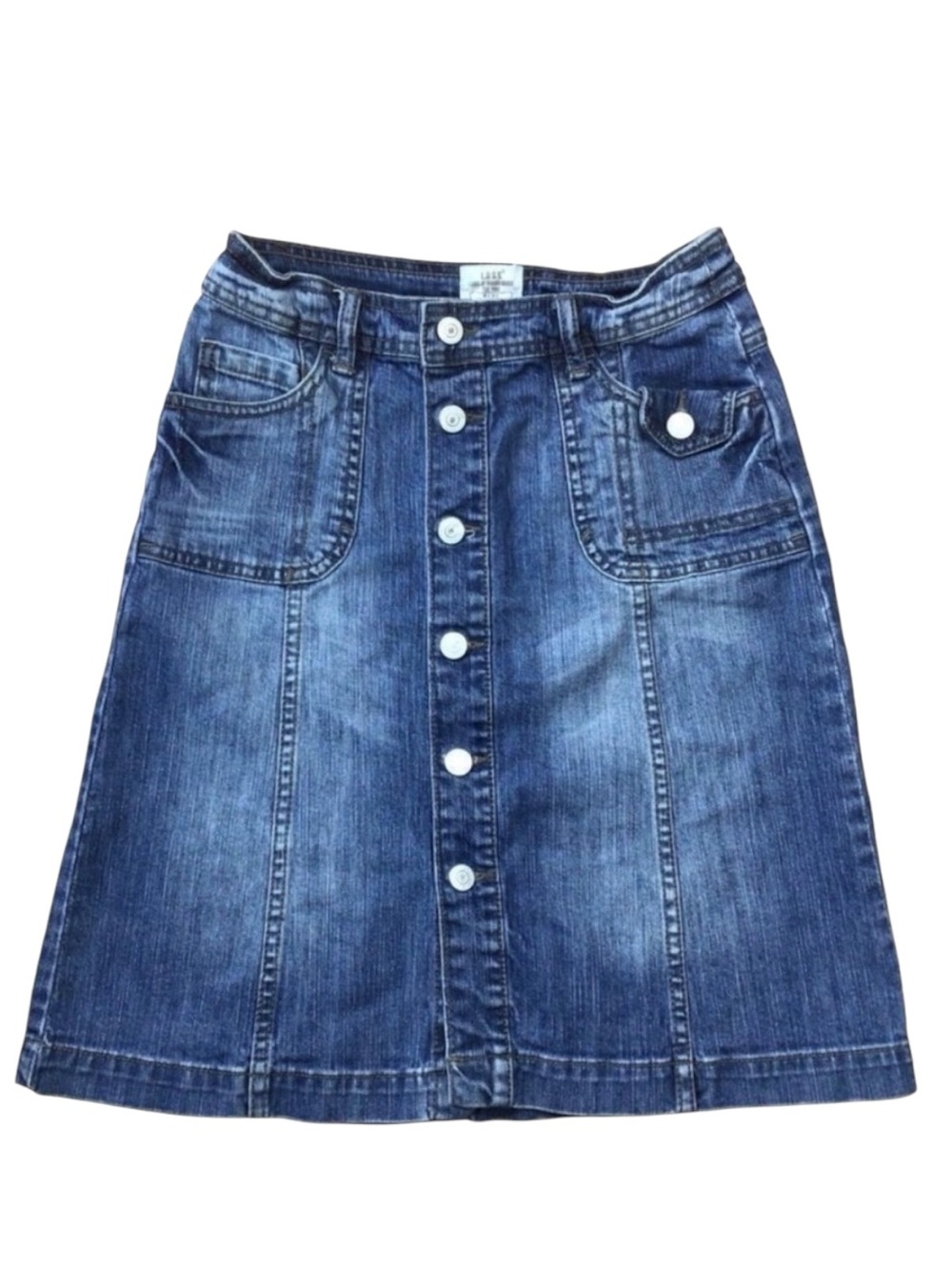 L.o.g.g. Jeans skirt  4 Label of graded goods stretchy denim pockets A-line H&M